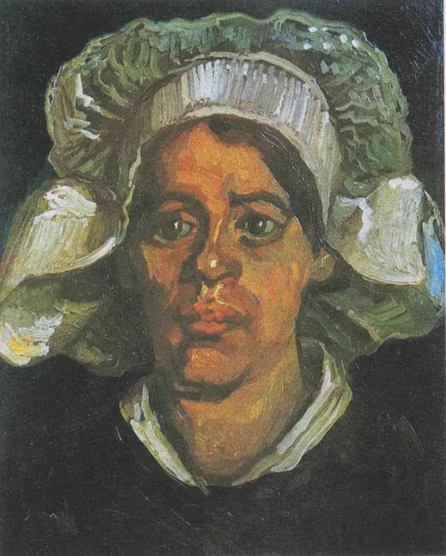 Contadina con cuffia bianca
