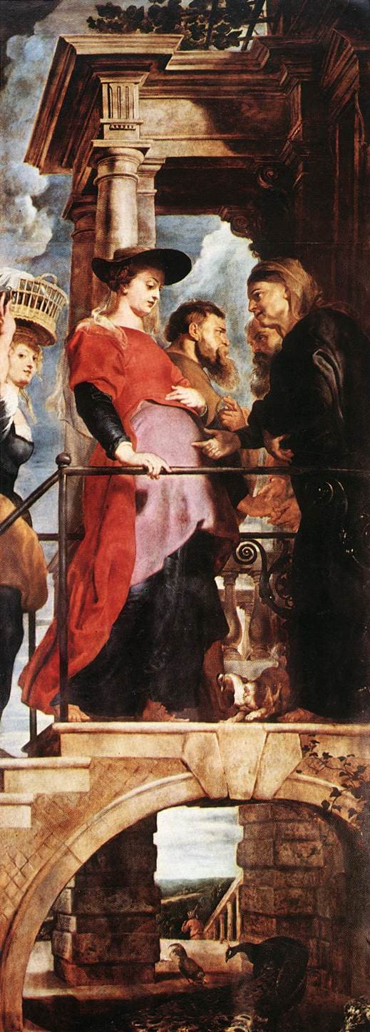 The Visitation (left panel of triptych)