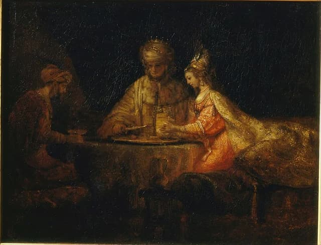 Ahasuerus and Haman at the Feast of Esther