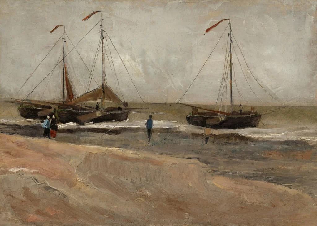 Beach at Scheveningen in Calm Weather
