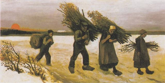 Wood Gatherers in the Snow
