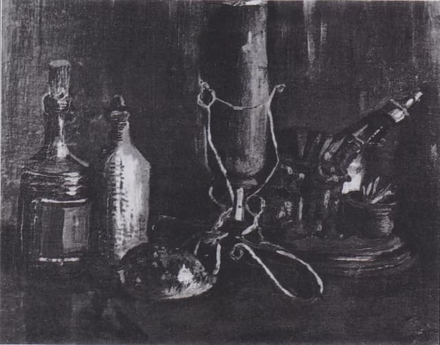 Still Life with Bottles and a Cowrie Shell