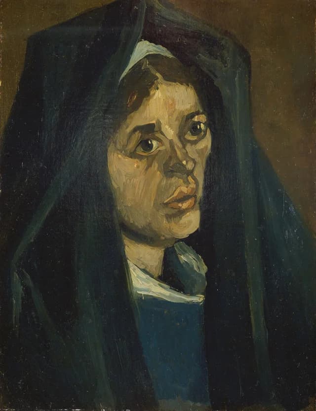 Head of a Peasant Woman with Green Shawl