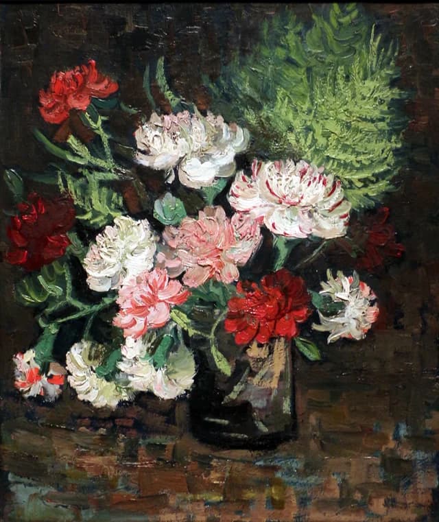 Vaso con garofani