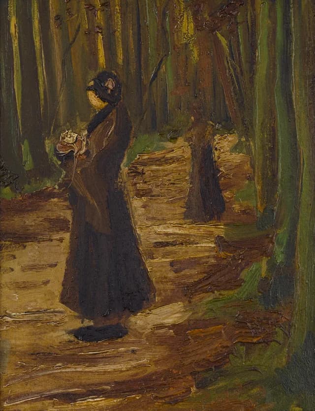 Due donne nel bosco