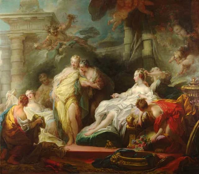 Psyche showing her Sisters her Gifts from Cupid