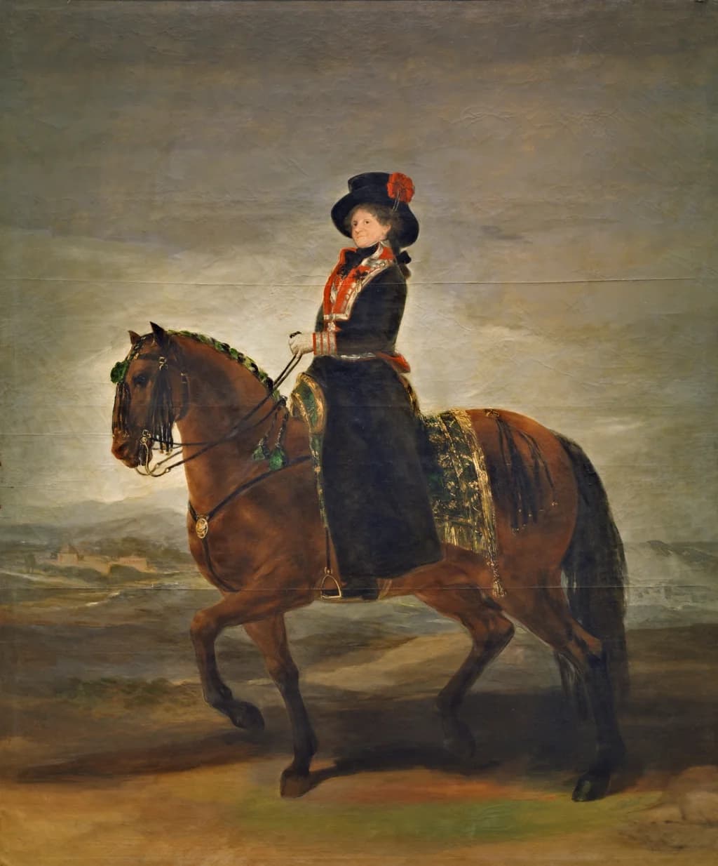 Queen María Luisa on horseback