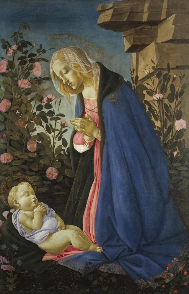 A Virgem adorando o Menino Jesus adormecido