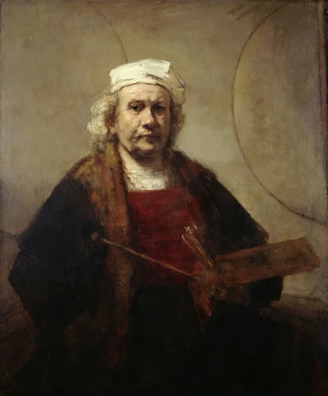 Self Portrait with Two Circles