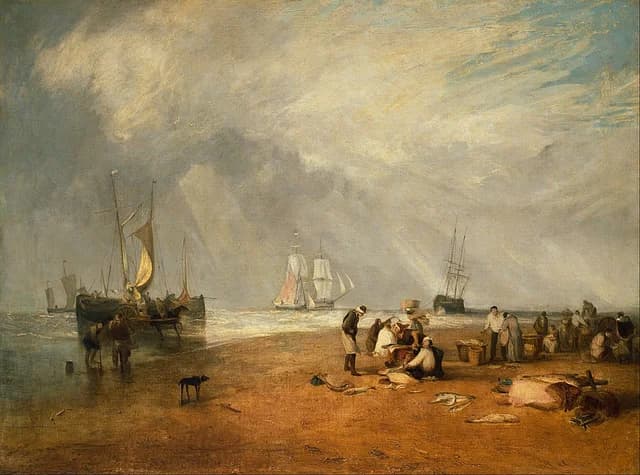 Il mercato del pesce sulla spiaggia di Hastings