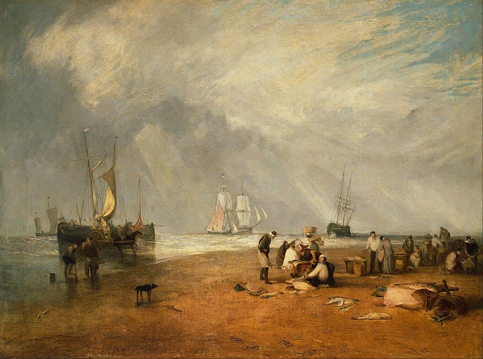 Il mercato del pesce sulla spiaggia di Hastings