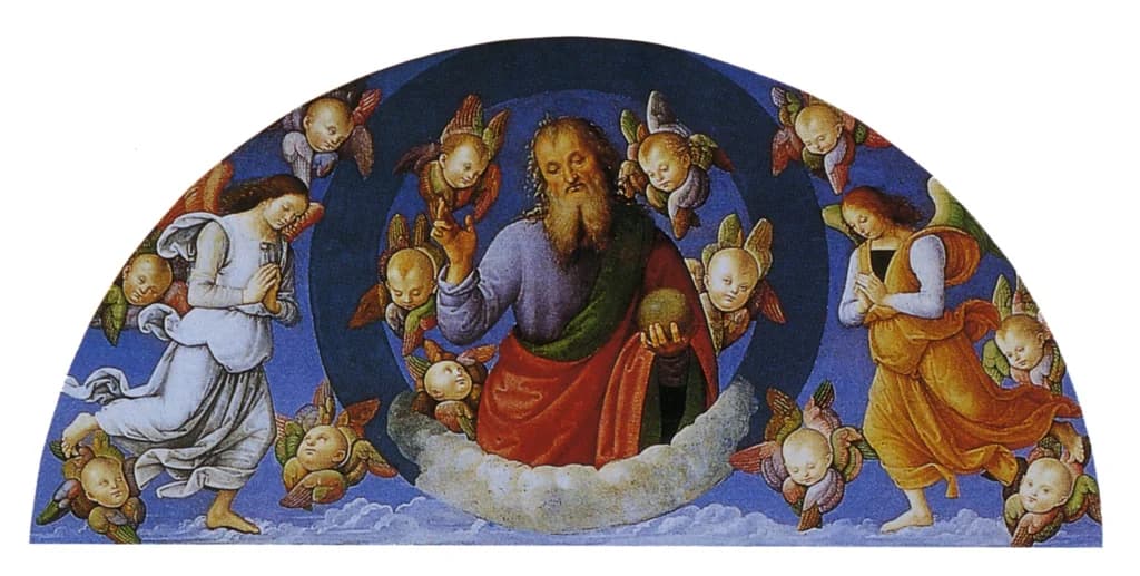Eternal Father with cherubim and angels