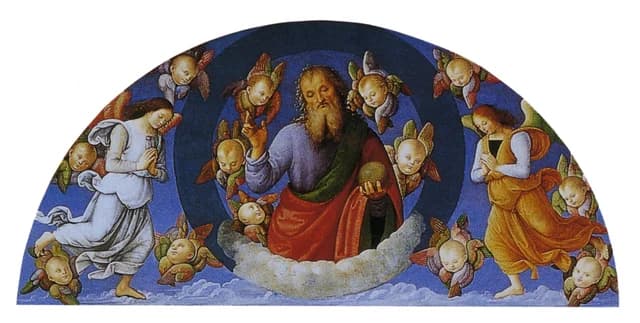Eternal Father with cherubim and angels