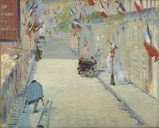 The Rue Mosnier Dressed with Flags