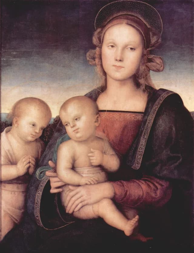 Madonna with child and Saint John the Baptist