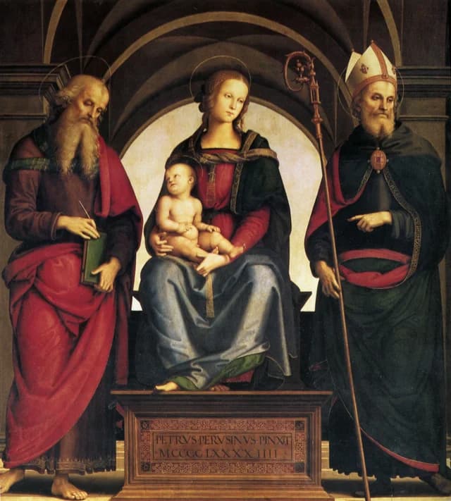 Madonna and Child with Saints John the Evangelist and Augustine