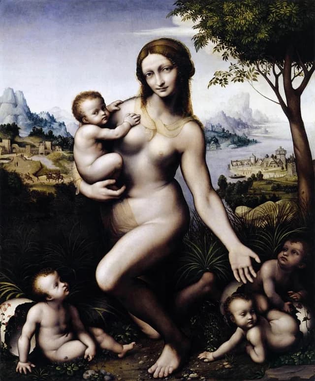 Leda with her children