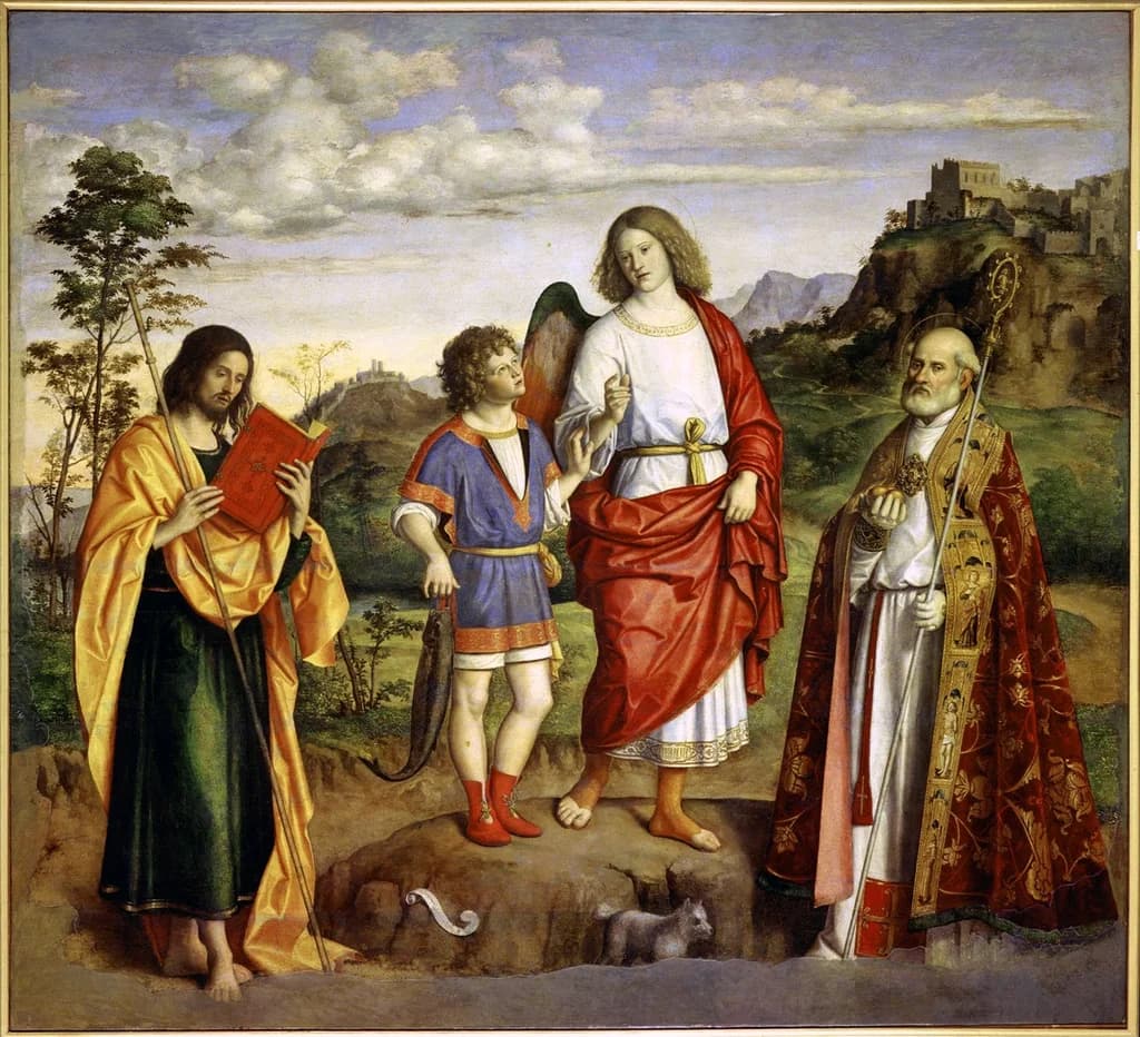 The Archangel Raphael with Saints James the Great and Nicholas