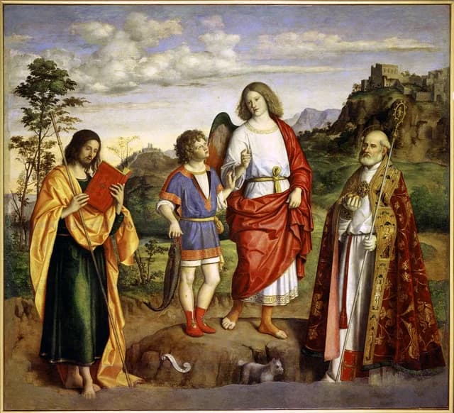 The Archangel Raphael with Saints James the Great and Nicholas