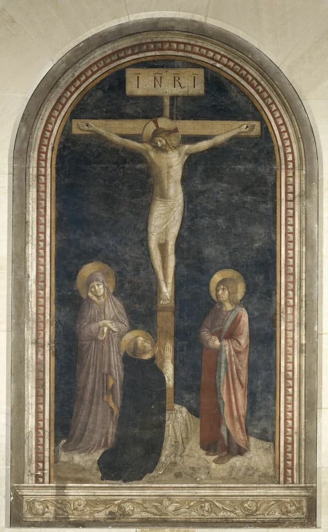 Crucifixion with St Dominic praying