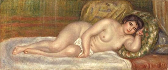 Naked woman, lying