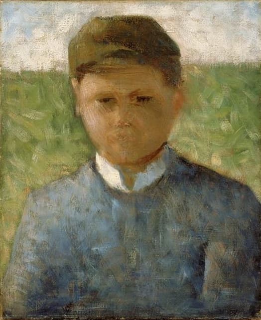 Der kleine Bauer in Blau
