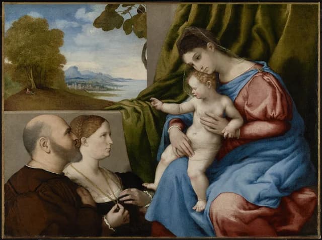 Virgen con el Niño y dos donantes