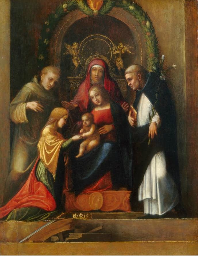 Mystical marriage of Saint Catherine