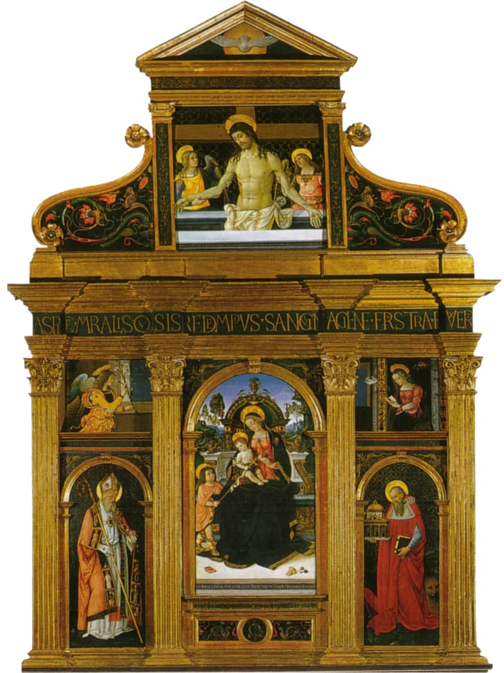 Madonna and Crucifixion and Saints