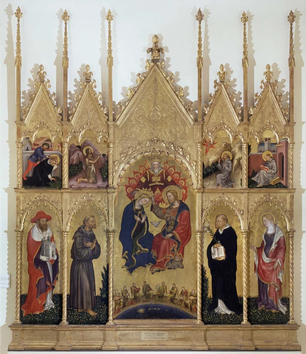 Incoronazione della Vergine con santi (Polittico di Valle Romita)