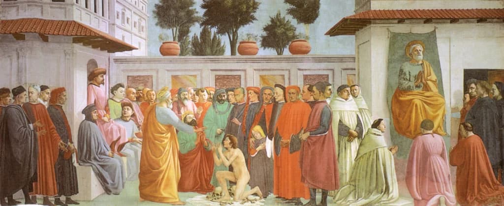 Raising of the Son of Teophilus and St. Peter Enthroned