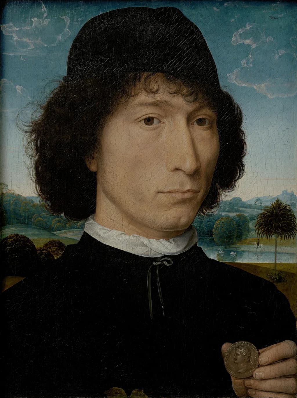 Man with a Roman coin