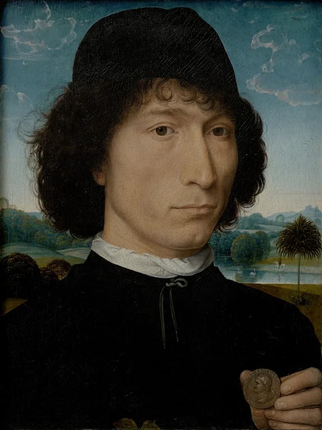 Man with a Roman coin
