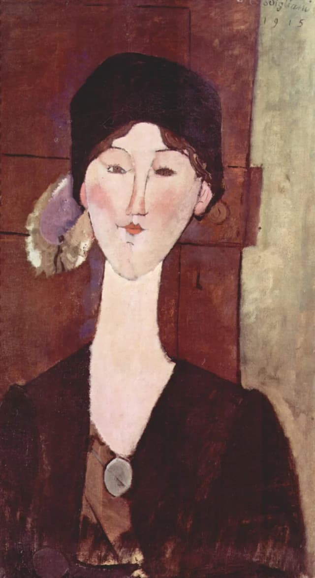 Portrait of Beatrice Hastings before a door