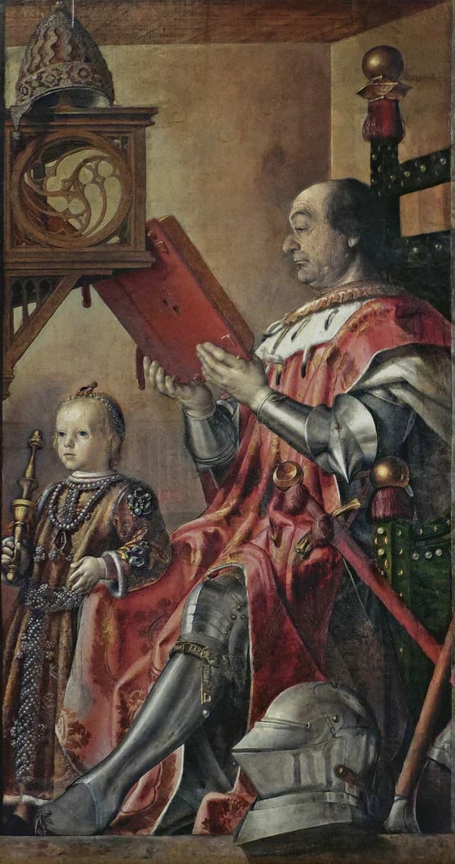 Portrait of Federico da Montefeltro with His Son Guidobaldo