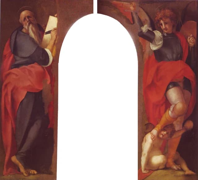 Saint John the Evangelist and the Archangel Michael