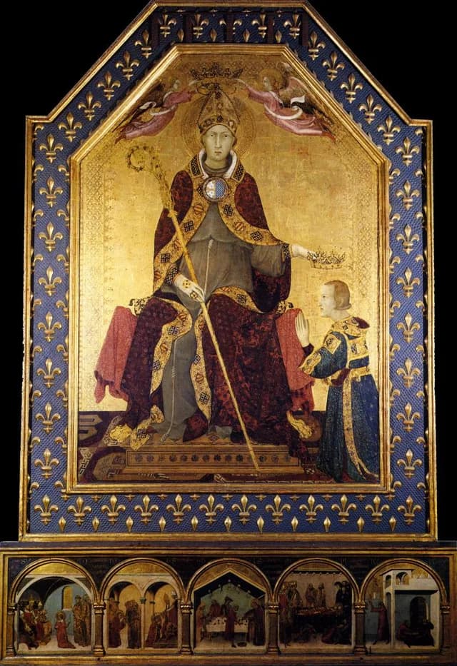 Saint Louis of Toulouse crowns Robert of Anjou
