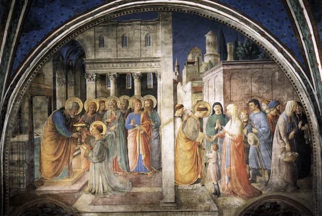 Lunette of the west wall in Niccoline Chapel