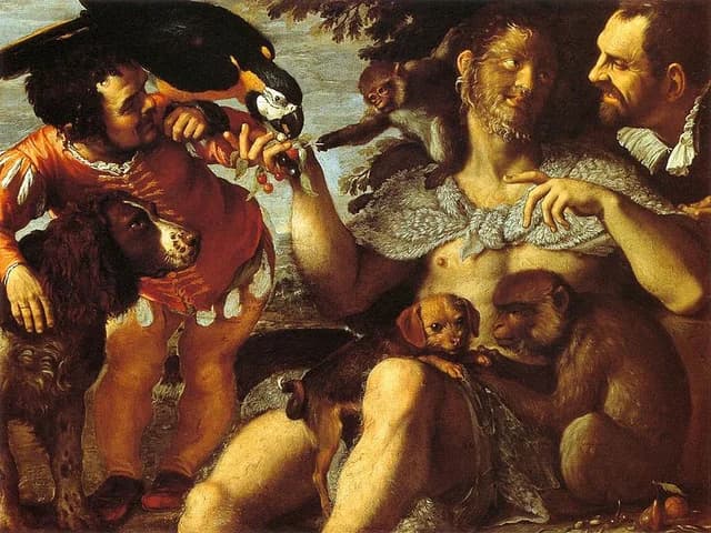 Hairy Harry, Mad Peter and Tiny Amon by Agostino Carracci