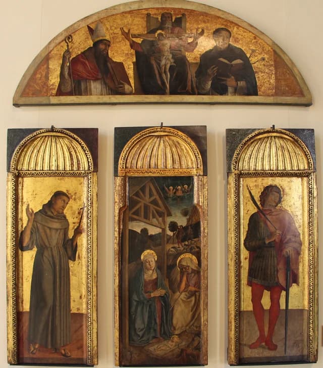 Triptych of birth of Christ