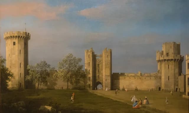 Warwick Castle, East Front from the Courtyard