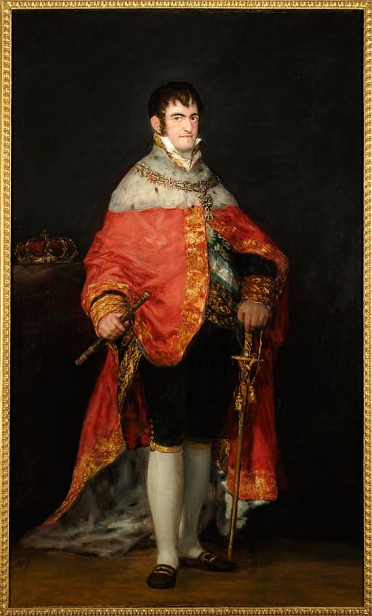 Portrait of Ferdinand VII in his royal coat