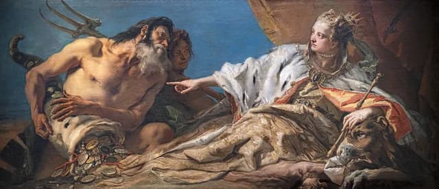 Neptun bietet Venedig Gaben dar