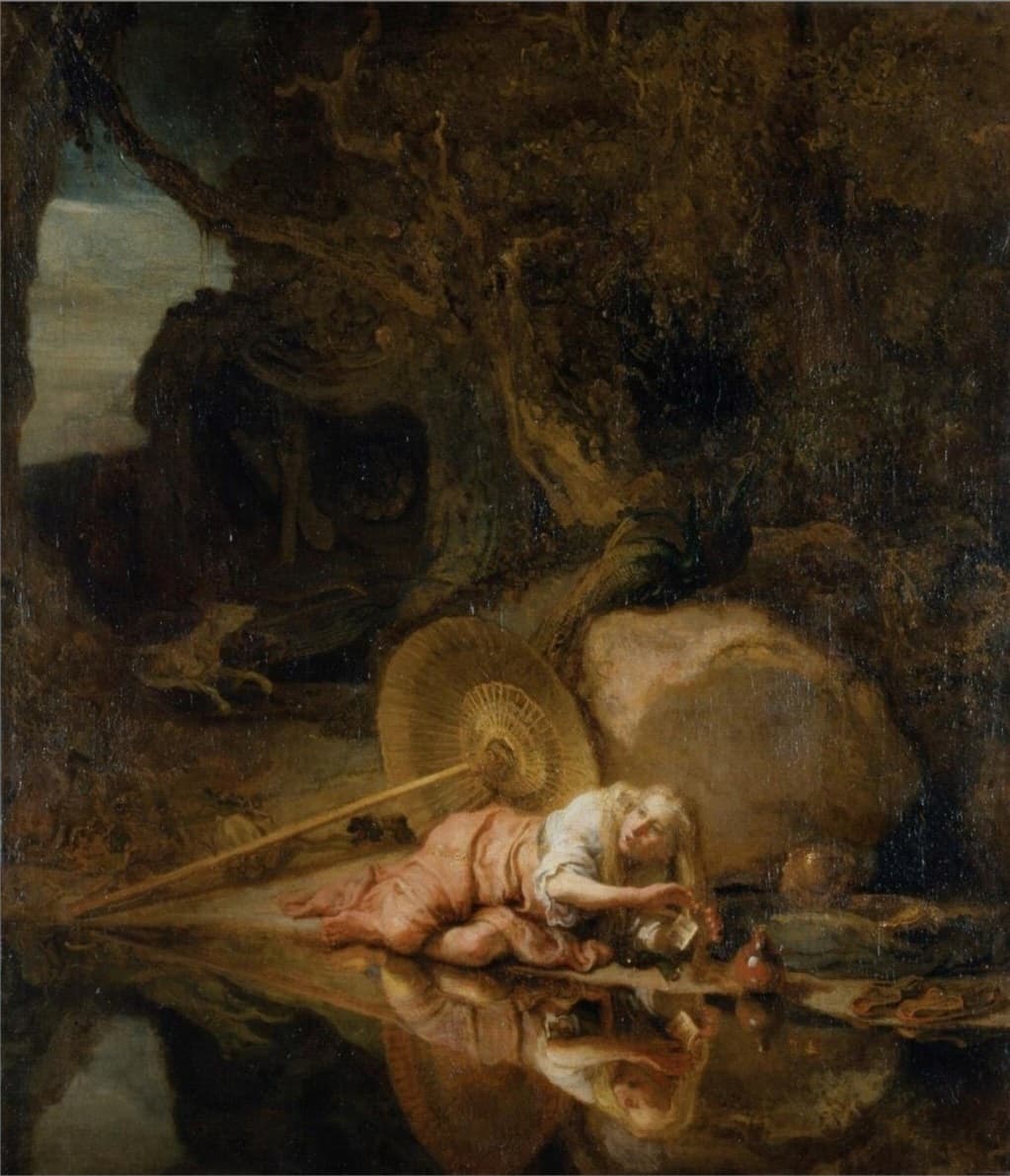 Hera hiding during the battle between the gods and the giants