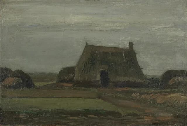Farm with Stacks of Peat