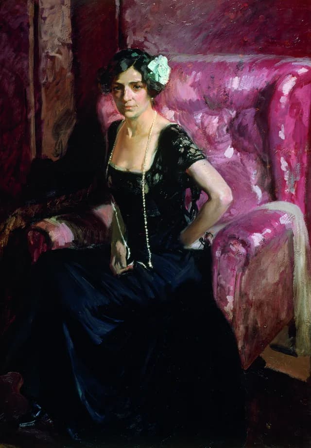 Clotilde in evening dress
