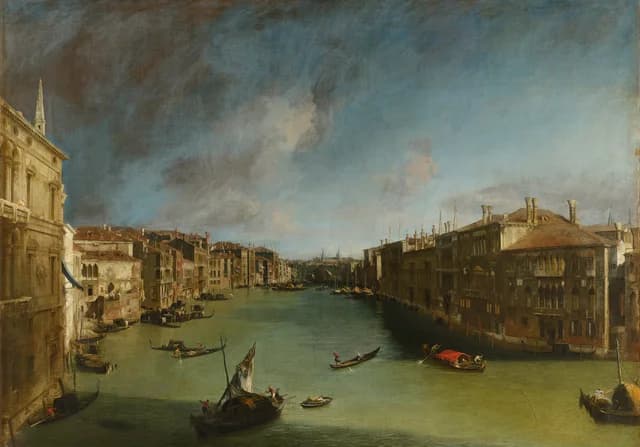 Le Grand Canal depuis le Palazzo Balbi vers le Rialto