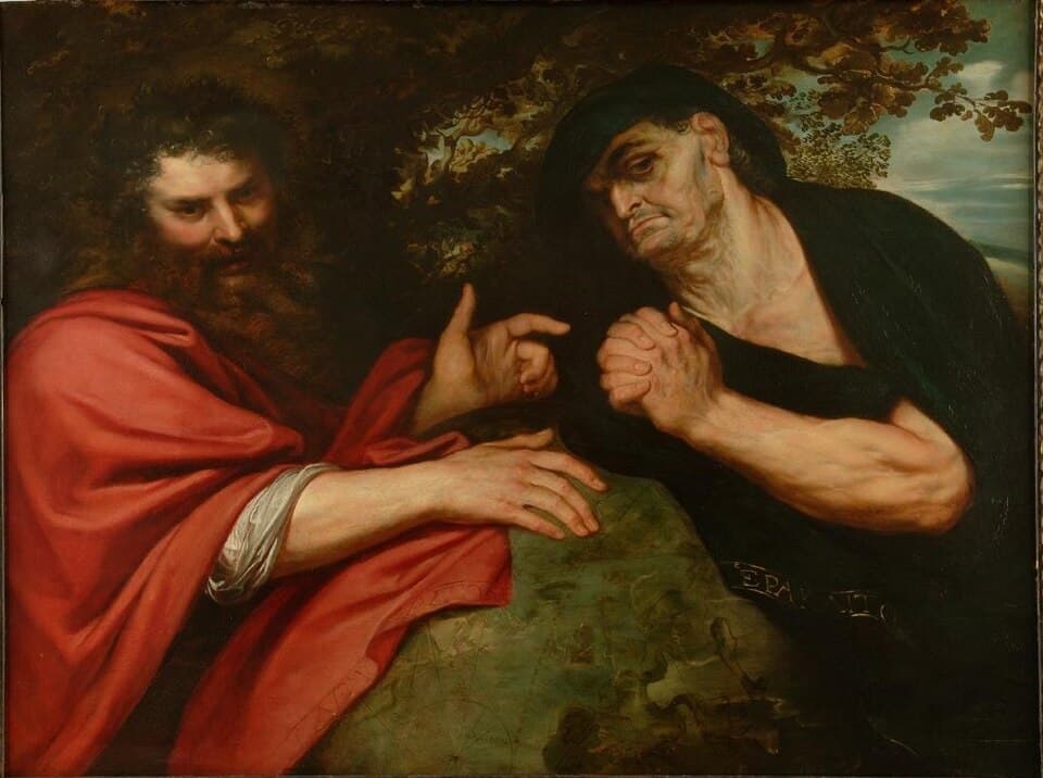 Heraclitus and Democritus