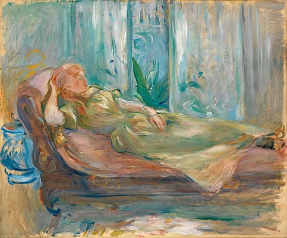 Young girl on the couch