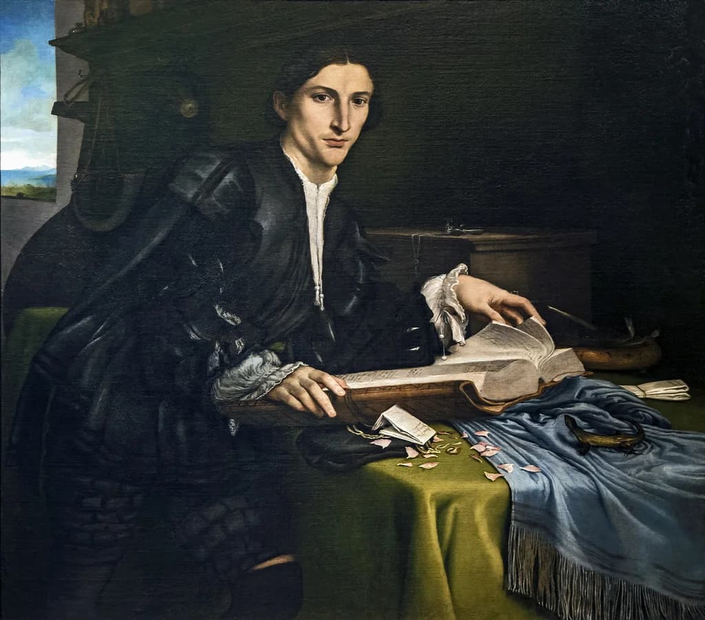 Portrait of a gentleman in his studio